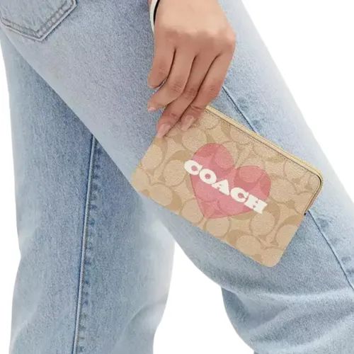 Coach Corner Zip Wristlet