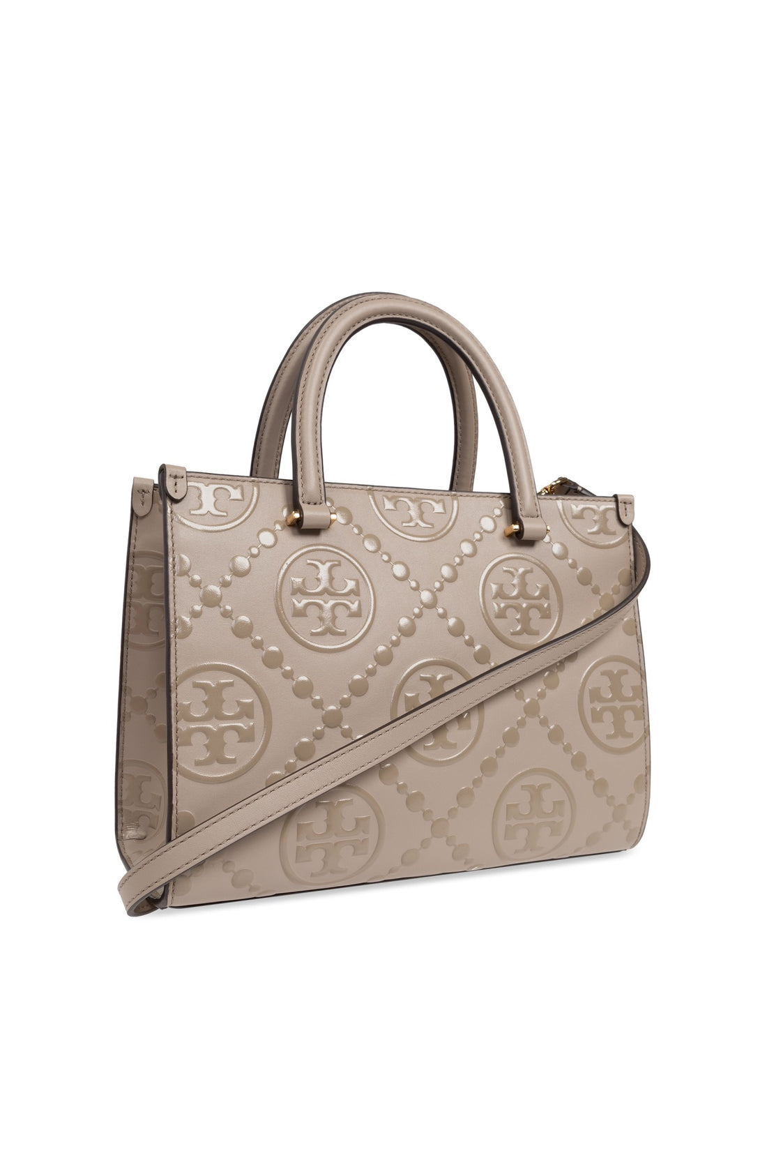 Tory T Monogram Embossed Square Tote