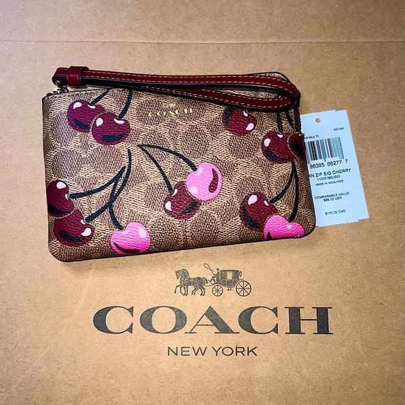 Coach Corner Zip Wristlet