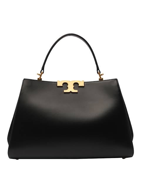 TORY BURCH ELEANOR LEATHER TOTE BAG IN WHITE
