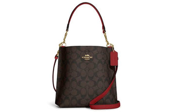 Coach Mollie Bucket Bag 22 Signature Brown Black