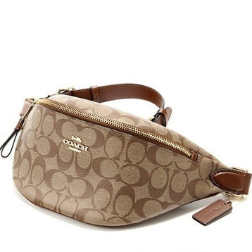 Coach Warren Belt Bag in Signature Canvas Brown