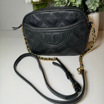 Tory Burch FLEMING SOFT CAMERA BAG Crossbody/ Black