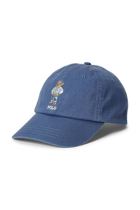 Polo Ralph Lauren Men's Beach Royal Blue Embroidered Polo Bear Chino Hat
