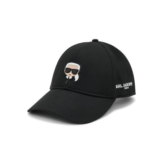 KARL LAGERFELD Women's Baseball Cap Karl Head Rubber Patch Sun Protection Casual Hat