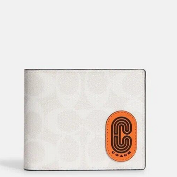 COACH MEN's 3 In 1 Wallet In Signature Canvas With Trompe
