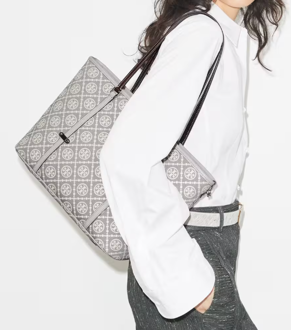 Tory Burch T Monogram small zip tote bag
