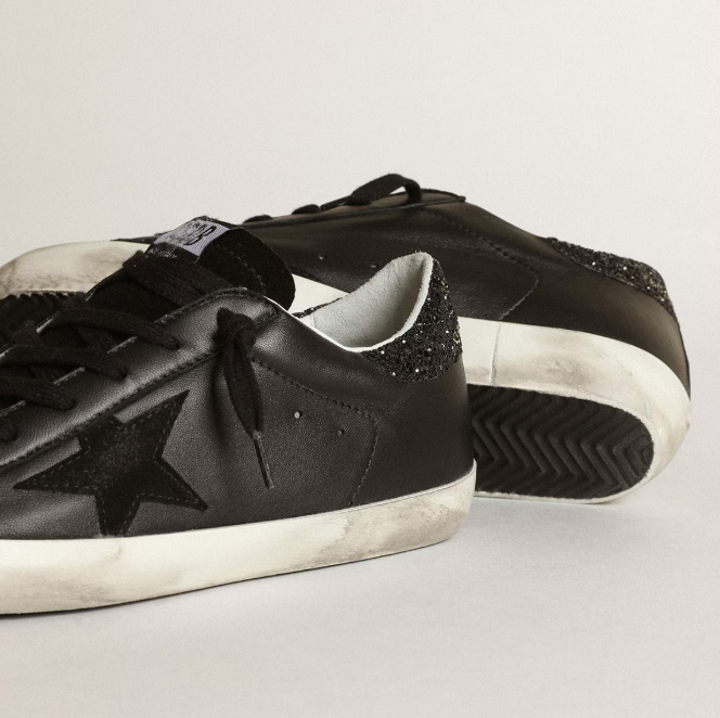 Golden Goose Super-Star sneakers in black nappa