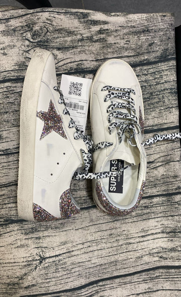 Golden Goose Superstar sneakers with a glitter star
