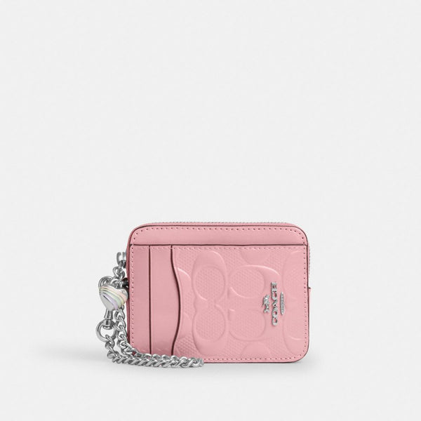 Coach Zip Card Case Powder Pink