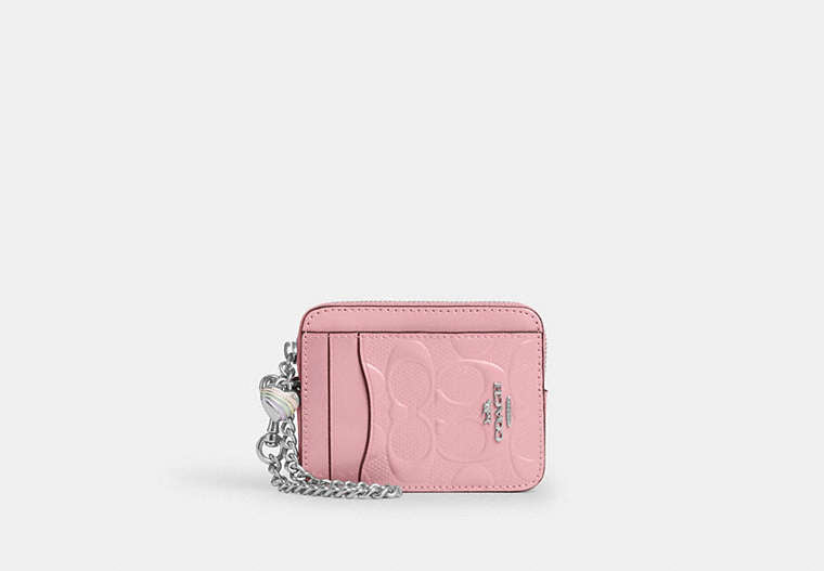 Coach Zip Card Case Powder Pink